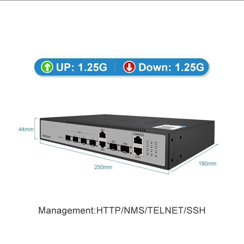 EPON OLT 4-Port Fiber Modem for WiFi Router Integration