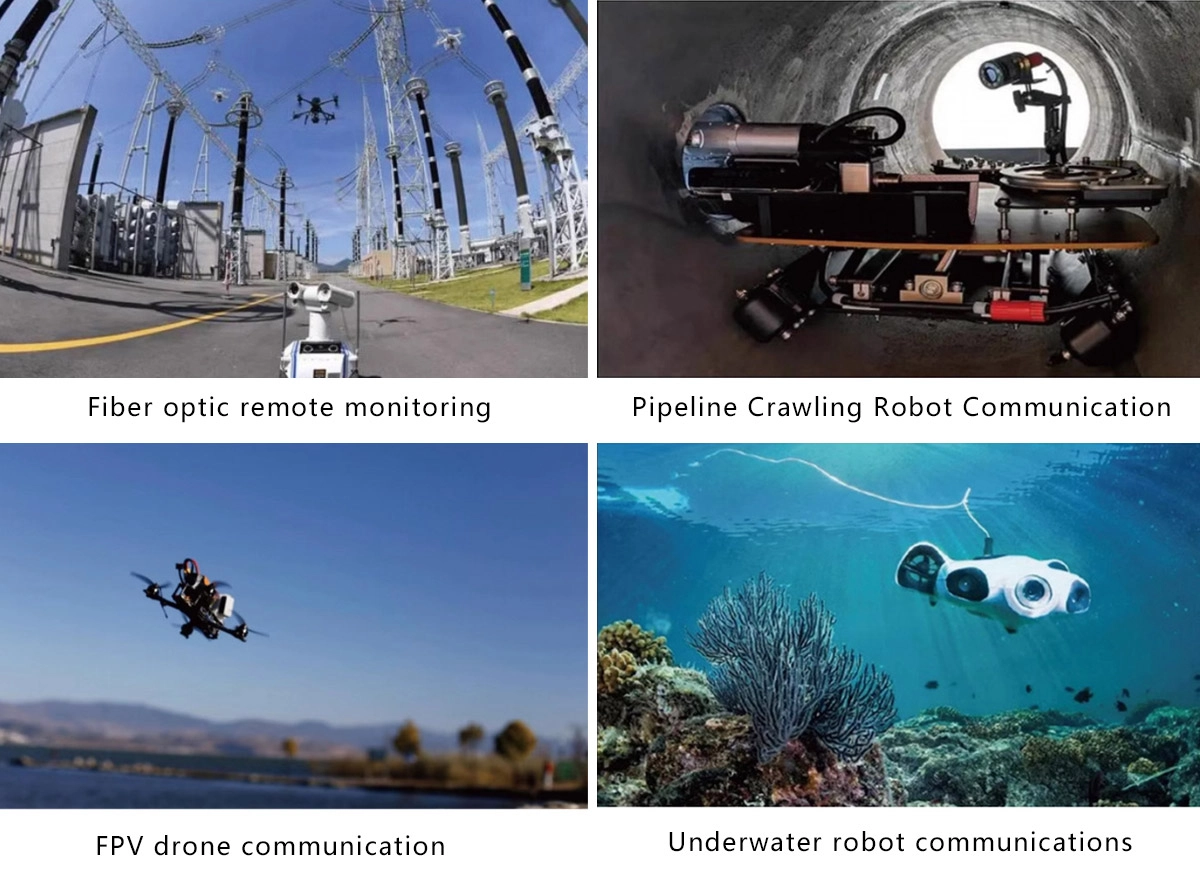 Дрон невидимый голый кабель оптического волокна, одиночный режим Г657А2, 0.36мм, можно подгонять на 5/10/20/30/50 километров большое расстояние(pic3)