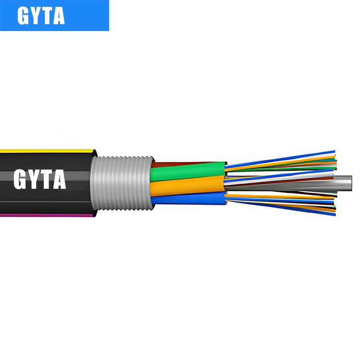 GYTA Stranded Loose Tube Light Armored Fiber Optic Cable / Armored optical cable